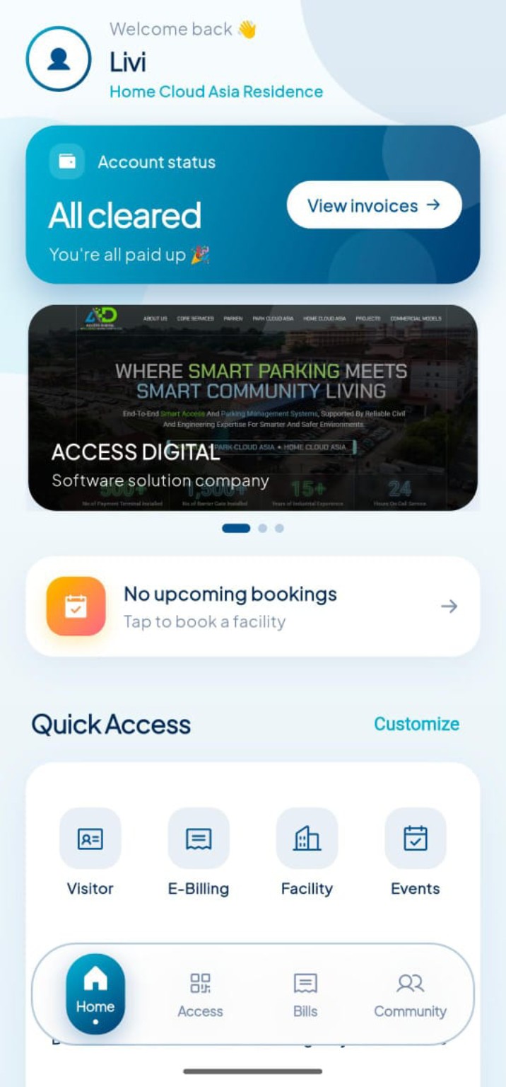 HomeCloudAsia dashboard