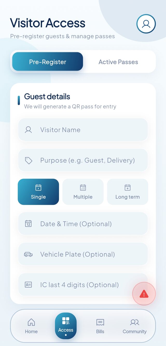 Visitor registration